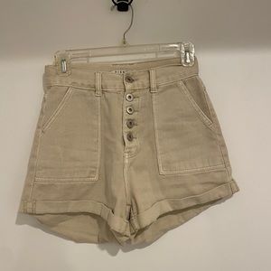 DISSH beige jean shorts with buttons